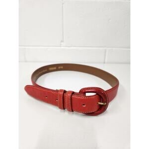 Vintage Cipriani Women's Red Genuine Shrunken Buffalo Large Belt, 8776, 1 1/4"
